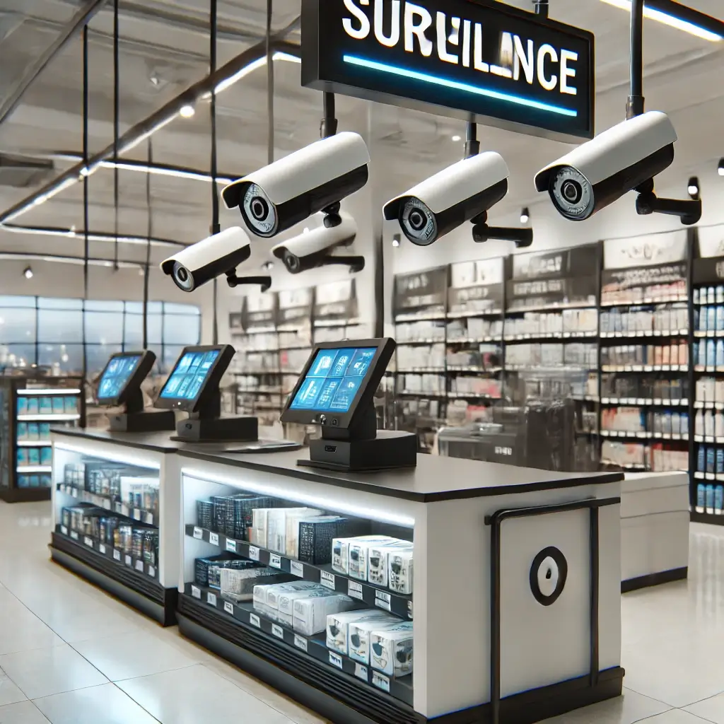 camera de vidéosurveillance en magasin